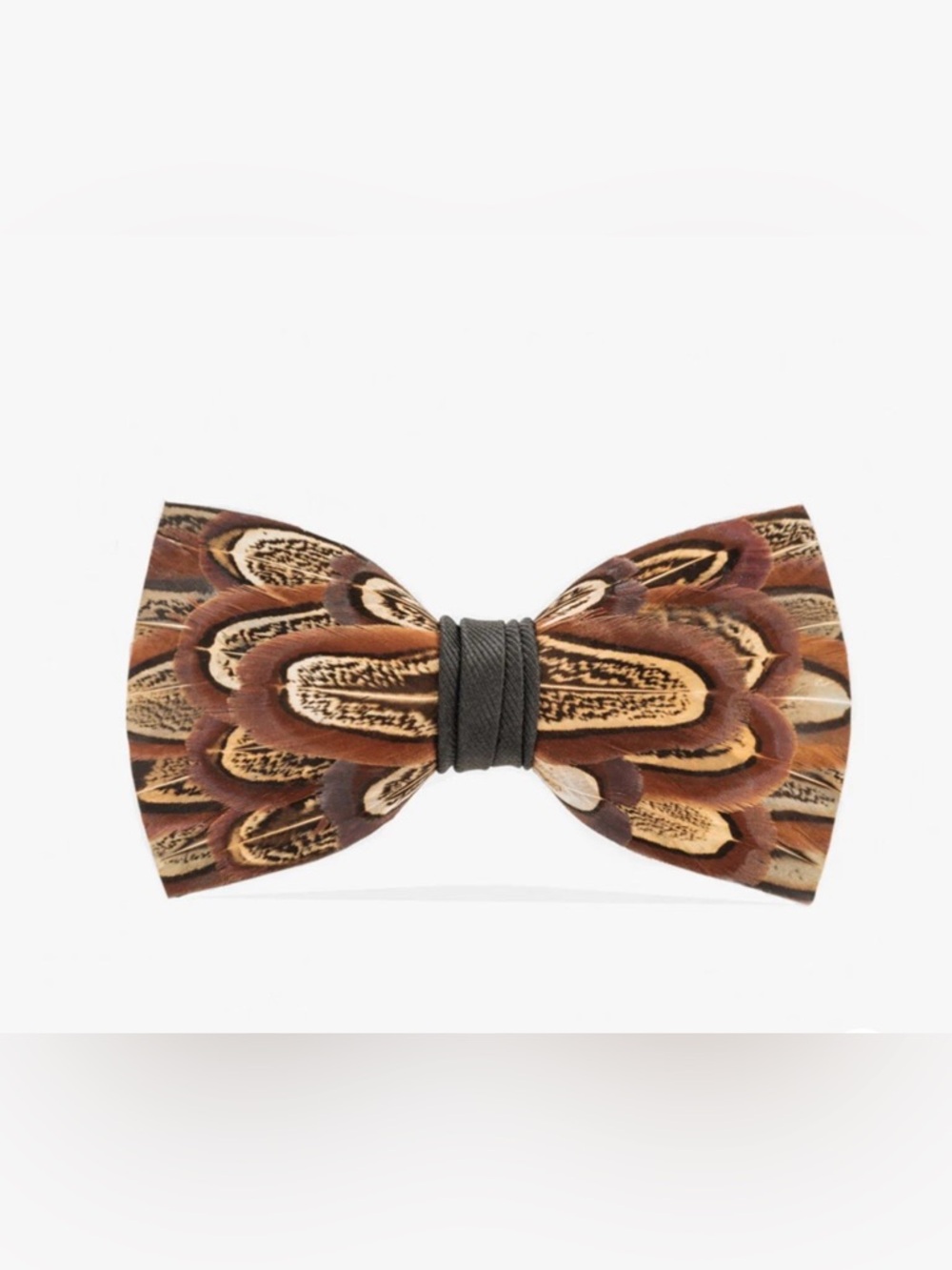 Brackish Pheasant Feather Bow Tie